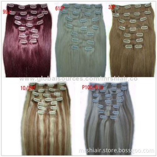 18-inch 8pcs 120g Natural Straight Chinese Remy Hair Clip-in Hair Extension